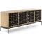 BDI Elements Media Console with 4 Constellation Doors in Washed Oak
