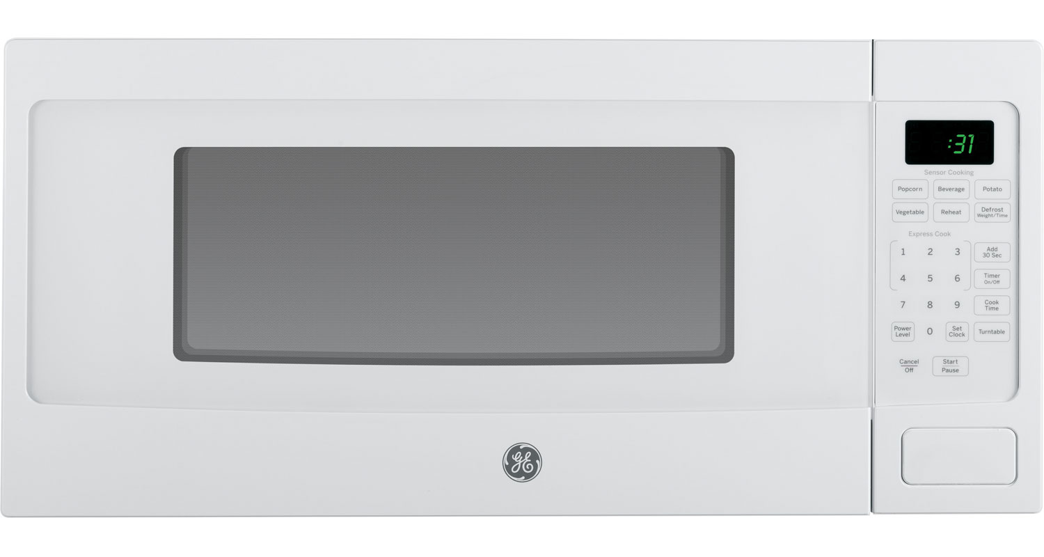 GE Profile PEM31DFWW White Countertop Microwave Oven Abt