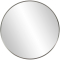 Howard Elliott Steele Round Mirror In Brushed Silver Finish