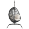 Sunset West Milano Hanging Chair in Charcoal Grey | Echo Ash Sunbrella