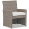 Sunset West Coronado Dining Chair in Driftwood | Canvas Flax Sunbrella