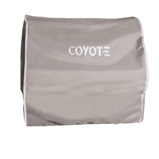 full front view of grill cover in gray