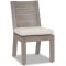 Sunset West Laguna Armless Dining Chair in Driftwood | Canvas Flax Sunbrella