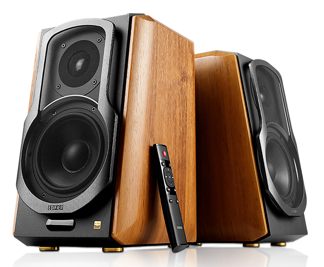 Edifier Walnut Top-Notch Bookshelf Speakers (Pair) - S1000MKII