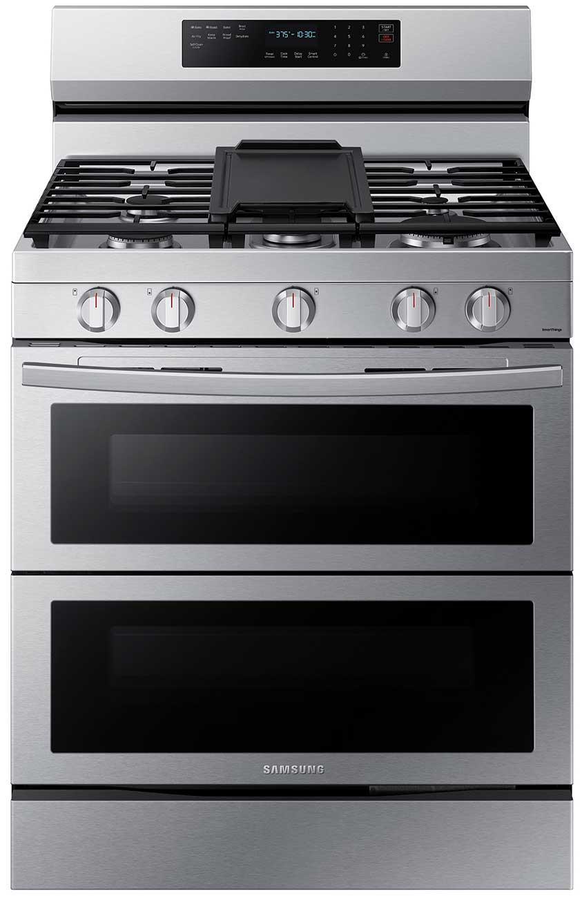 Samsung 6 Cu. Ft. Fingerprint Resistant Stainless Steel Smart Freestanding Gas Range With Flex...