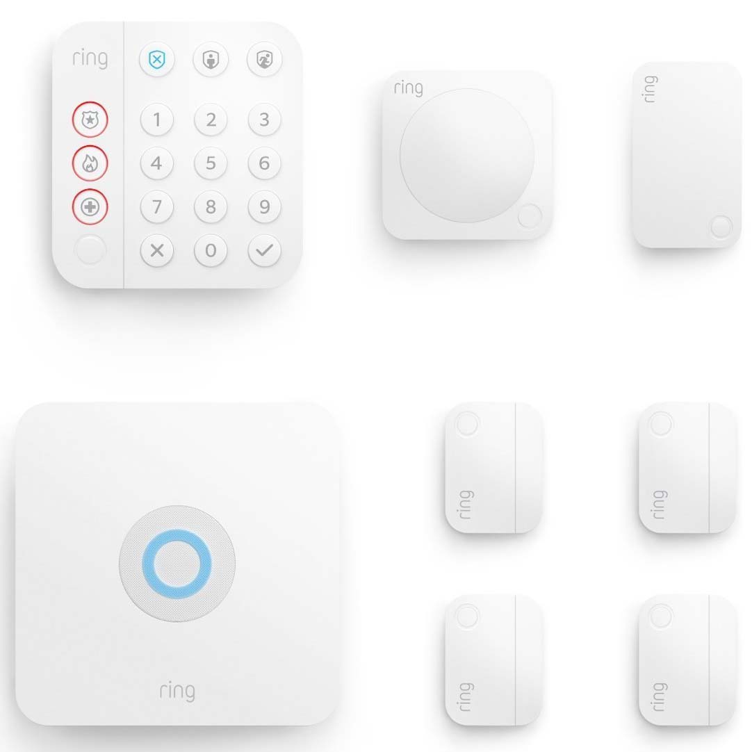 Top view of Ring 8 Piece Alarm Security Kit
