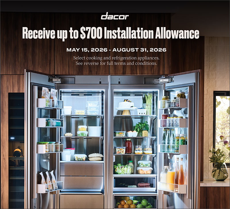 Dacor Receive up to $700 Installation Allowance