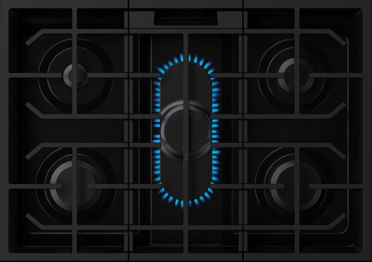 Griddle Burner view of KitchenAid Gas Range