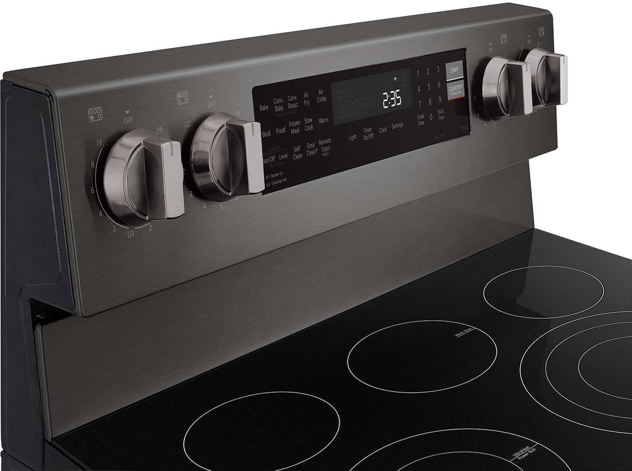 Knobs View of LG Electric Range