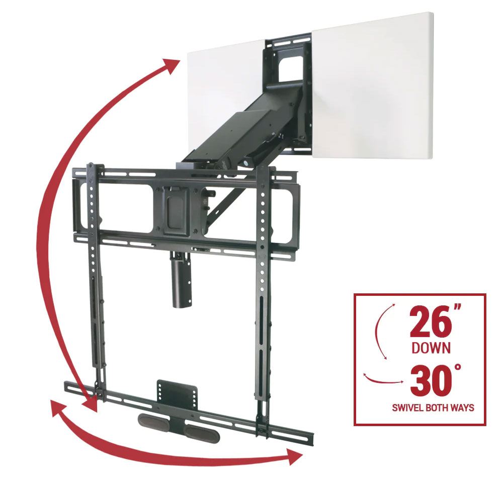 MantelMount Motorized Drop Down & Swivel TV Mount MM815 Abt