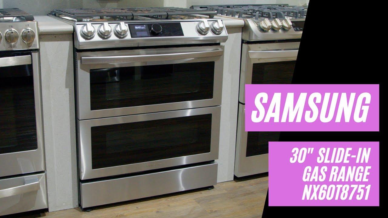 Samsung SlideIn Gas Ranges NX60T8751SS/AA Videos Abt