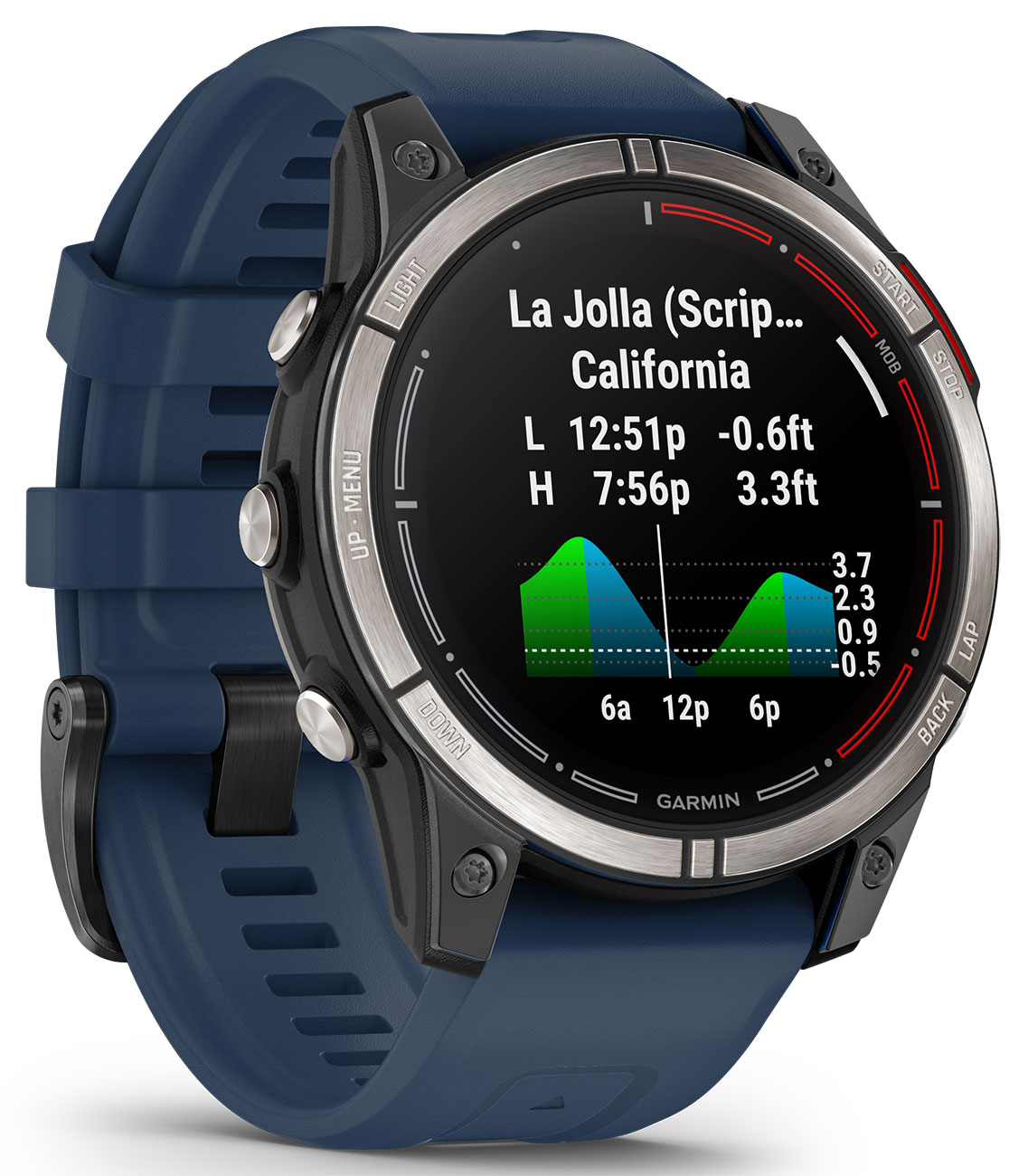 Right Angle View of Garmin Watch