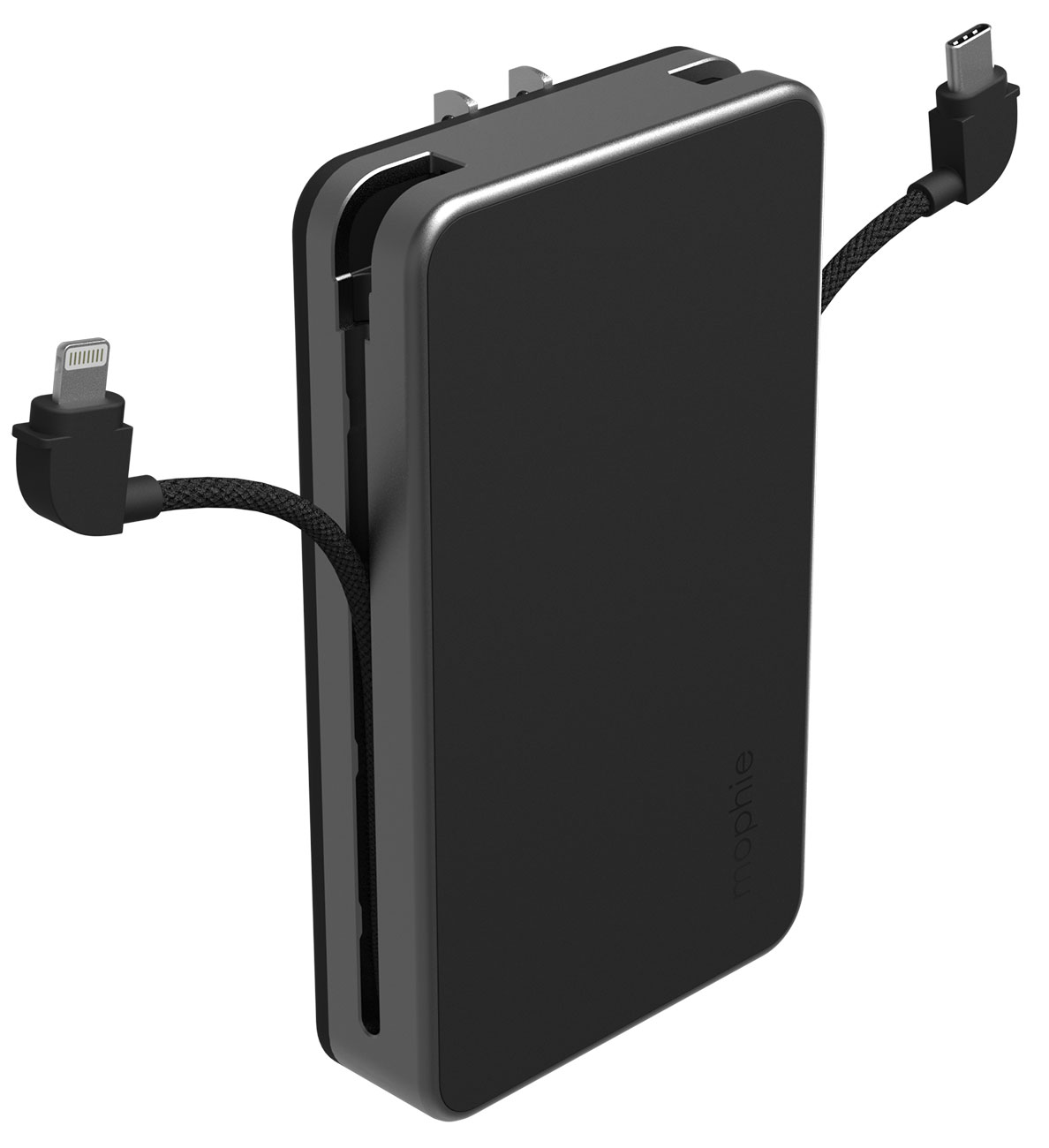 Front Right View Of Mophie Charger with Cables