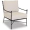 Sunset West Provence Club Chair in Century Pewter | Canvas Flax Sunbrella