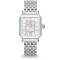 Michele Deco Madison Silver Sunray w/ Diamond Dial Silver-Tone Bracelet Watch, 33mm