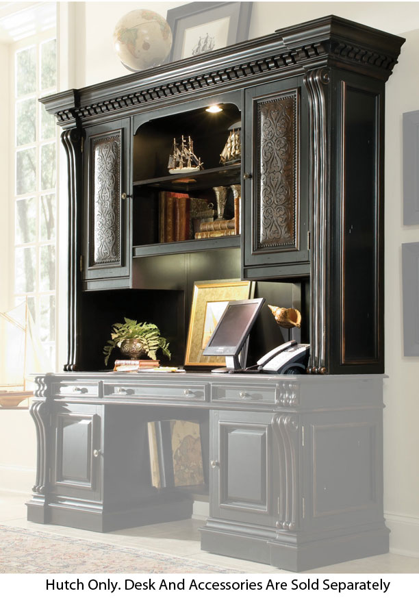 Hooker Furniture Black Home Office Telluride Computer Credenza Hutch