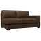 Bernhardt Right Arm Loveseat Dawkins in Brown Leather Finish