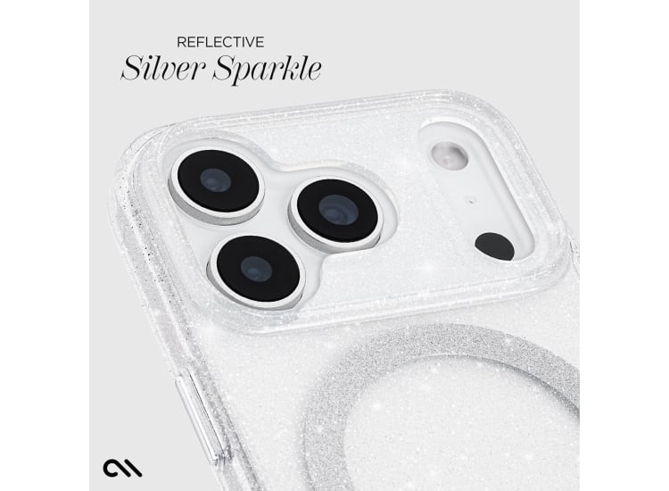 Case-Mate iPhone 17 Pro Sheer Silver MagSafe Phone Case Case-Mate iPhone 17 Pro Sheer Silver MagSafe Phone Case