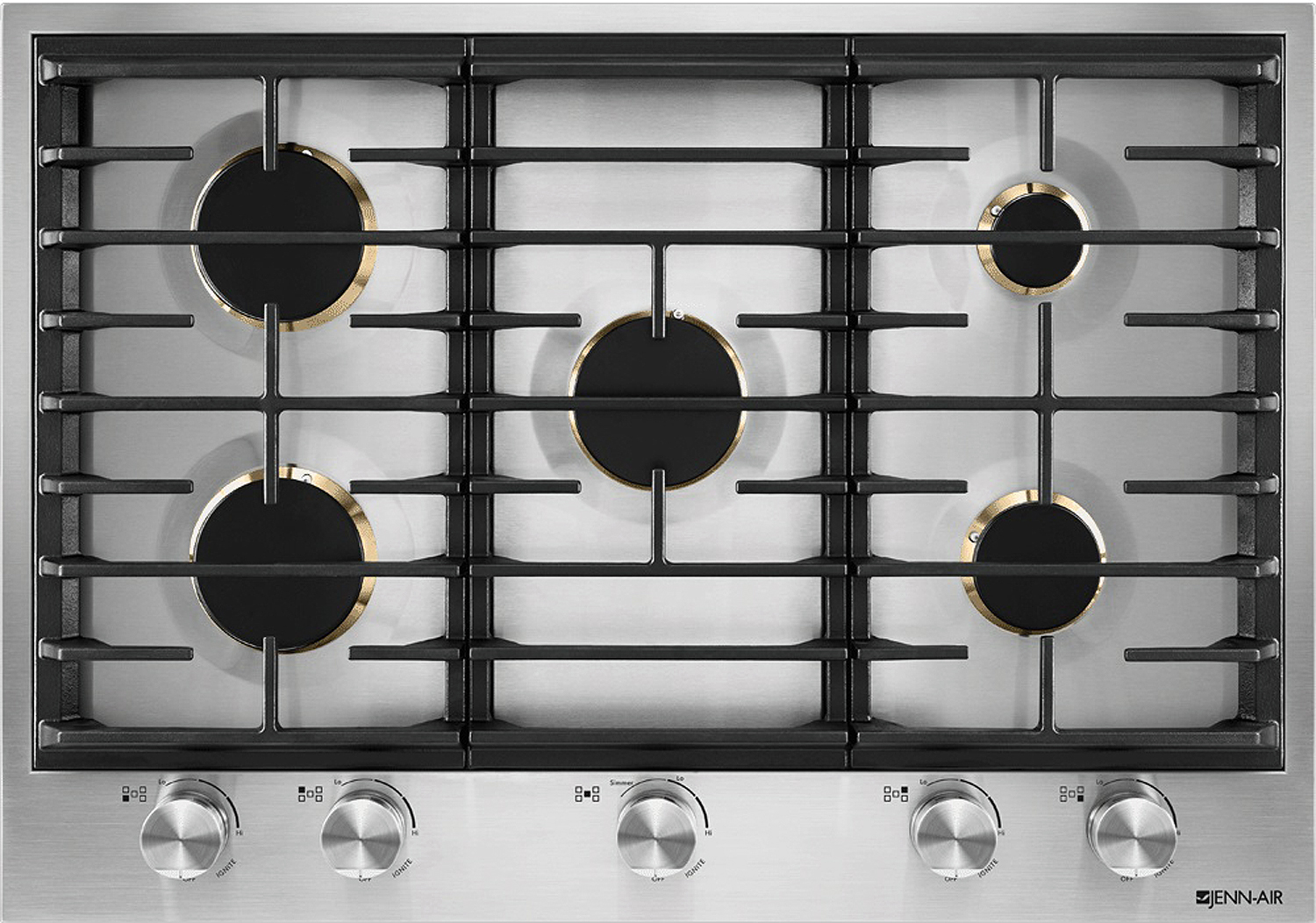 JennAir Euro-Style 30" Stainless Steel 5-Burner Gas Cooktop