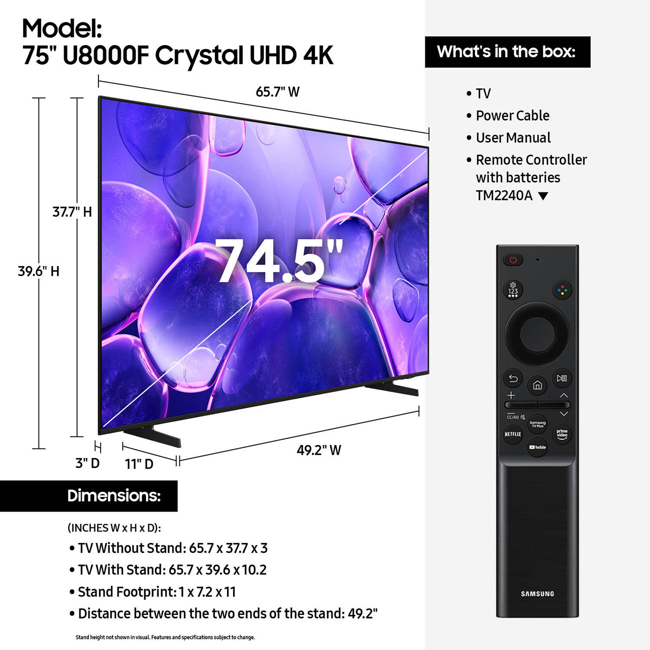 Samsung U8000F What�s In The Box Image