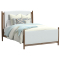 Flexsteel Verona Upholstered Bed - Queen - in Medium Brown Oak