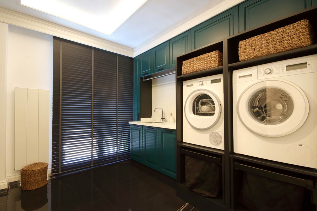Washer & Dryer in Organized Utility Room