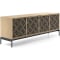 BDI Elements Media Console with 4 Weave Doors in Washed Oak