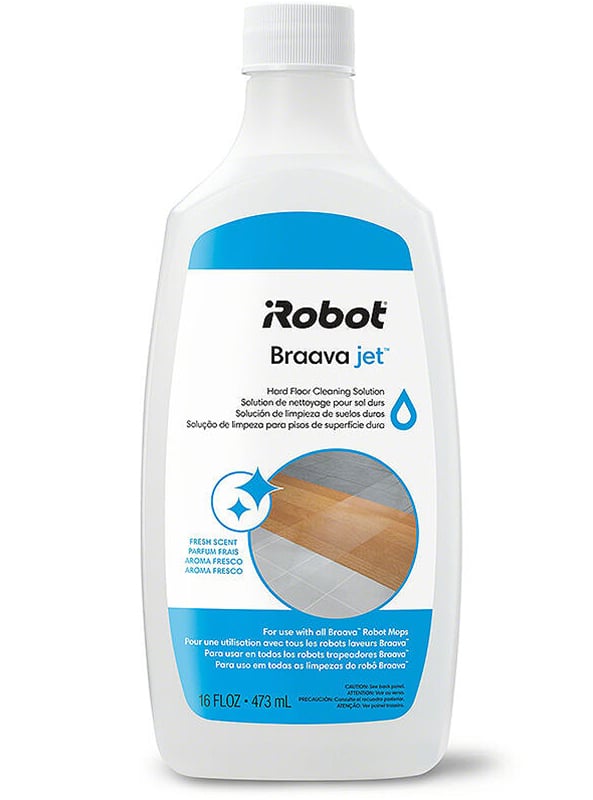 Front of iRobot cleaner bottle.