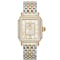 Michele Deco Madison Silver Sunray w/ Diamond Dial Two-Tone Bracelet Watch, 33mm