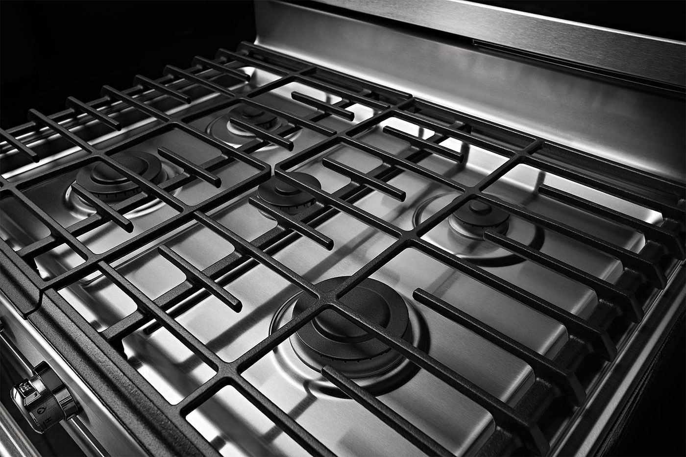 Right angle image of cooktop