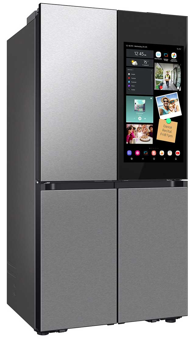 Right angle view of Samsung Bespoke Refrigerator