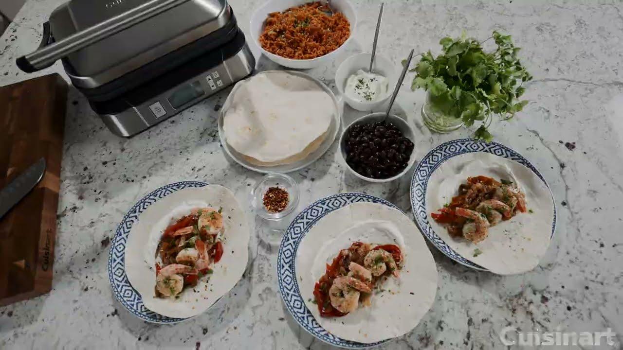 Watch Shrimp Fajitas on the Griddler with Smoke-less Mode