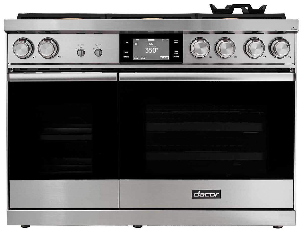Dacor Contemporary 48 In. Dual-Fuel Steam Range in Stainless Steel