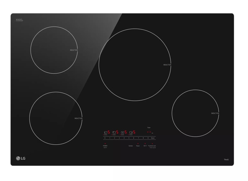 Top View of LG Smart Induction Cooktop