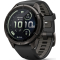 Garmin fenix 9 Pro inReach, Smartwatch 43mm in Carbon Gray DLC Titanium with Black/Pebble Gray Silicone Band