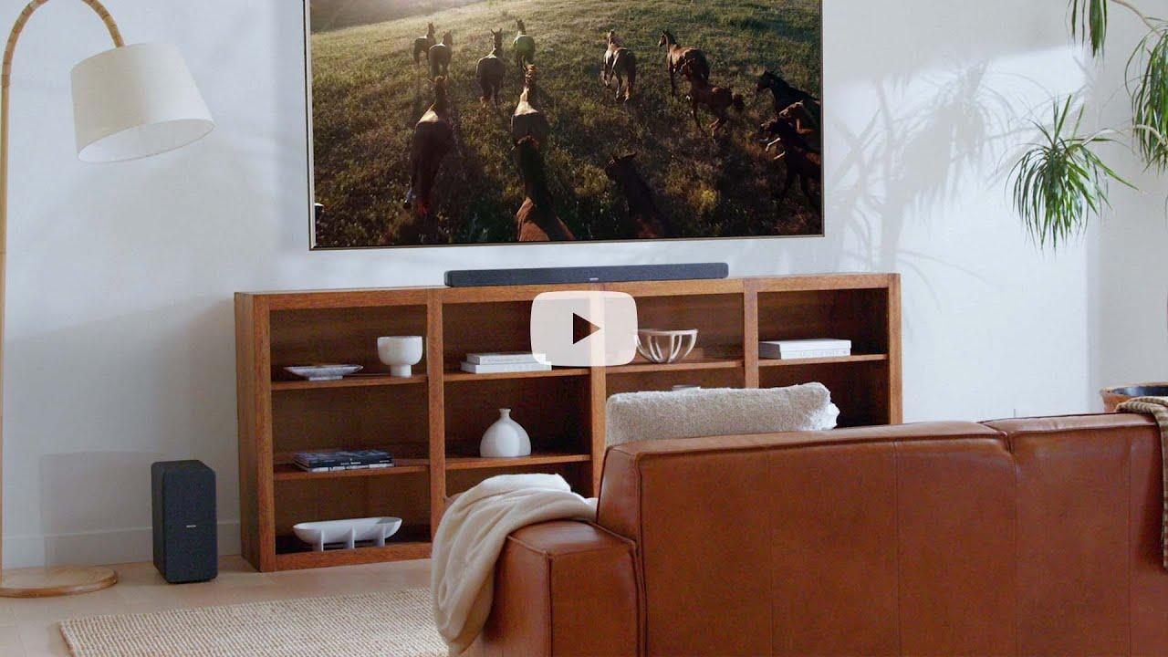 Watch Denon DHT-S517: Sound bar system with wireless subwoofer, Dolby Atmos, eARC, and Bluetooth