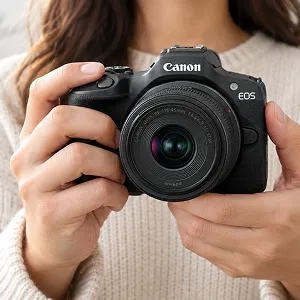 Woman Holding DSLR Camera