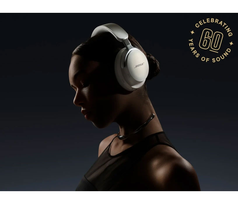 Woman Wearing the Bose Wireless Noise Cancelling Headphones
