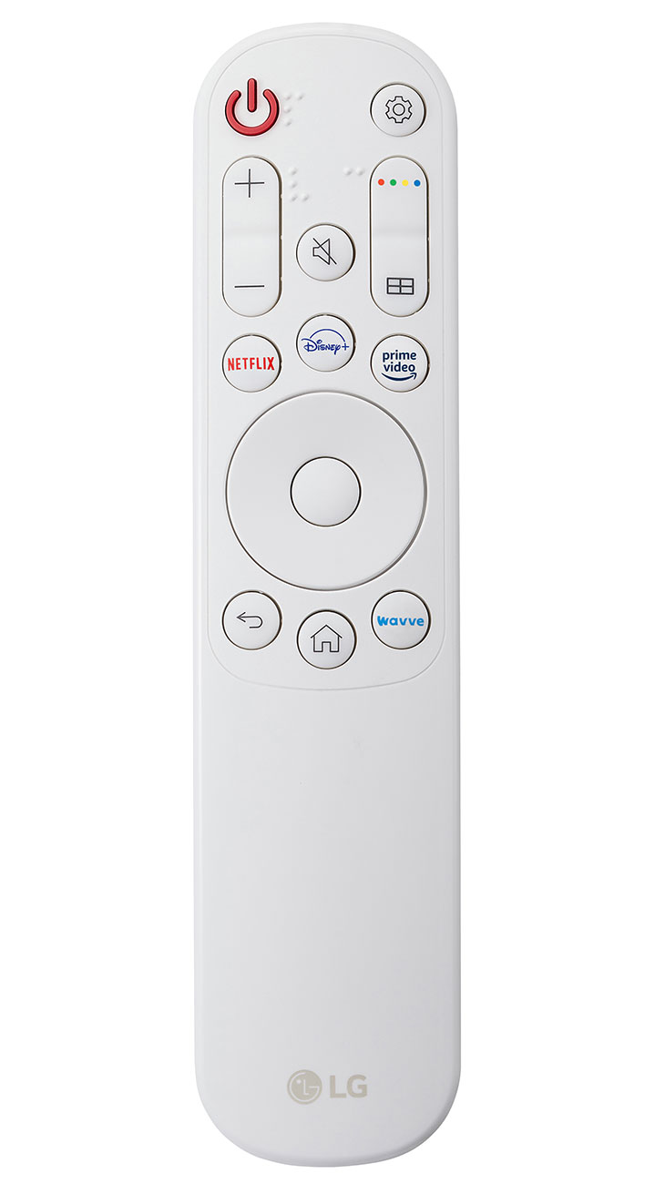 Front View of LG Projector Remote