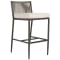 Sunset West Pietra Bar Stool in Graphite | Stone Gray | Echo Ash Sunbrella