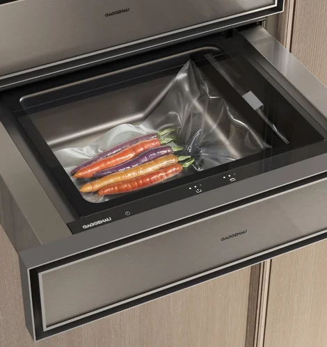 Gaggenau vacuum sealing drawer designed for food preservation