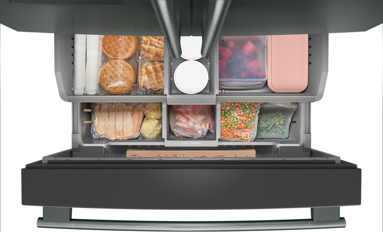Freezer View of KitchenAid Refrigerator