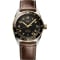 Longines Spirit Zulu Time 39mm Watch with Anthracite Dial and Brown Leather Strap