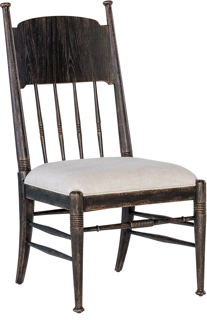 Hooker Furniture Americana Dining Side Chair in Americana Molasses | Biscuit Fabric