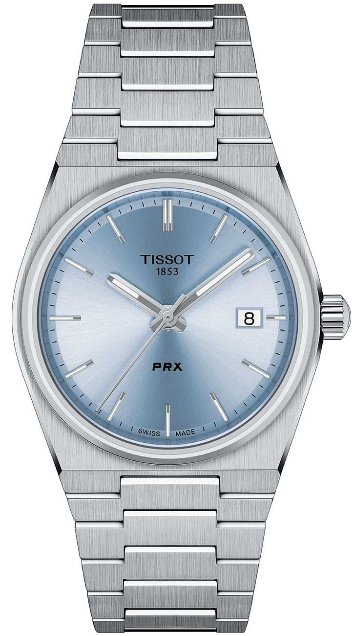 Tissot PRX Light Blue Dial Stainless Steel Bracelet Watch, 35mm