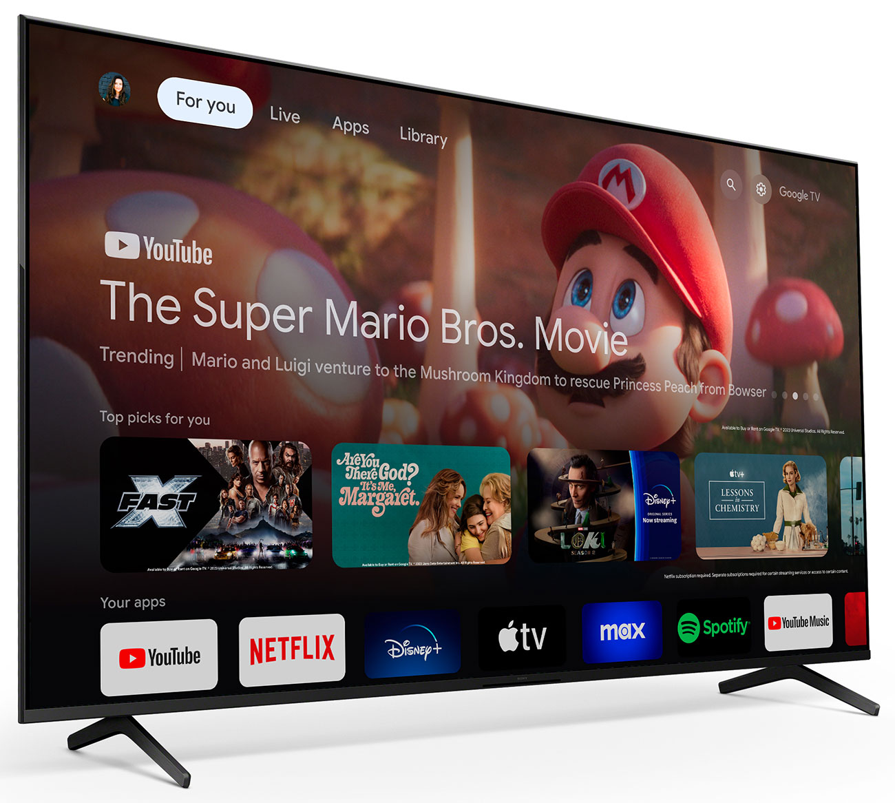 Front Left View of Sony Bravia 3 4K TV