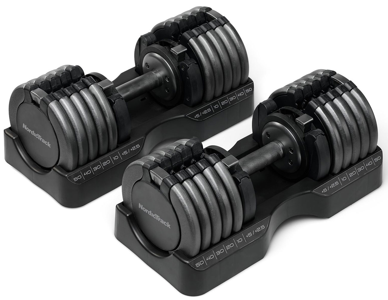 Top Angled View of NordicTrack Dumbbell Pair