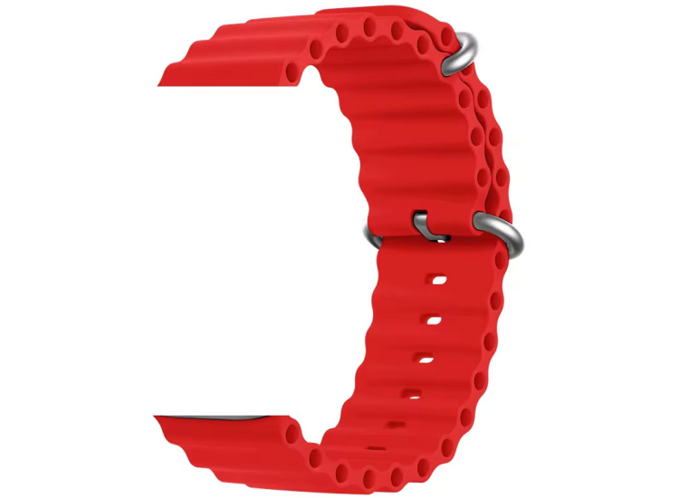 Abt Apple Watch Ocean Band 42/44/45/46/49mm in Red Silicone - OCEAN45MMRED