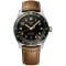 Longines Spirit Zulu Time Anthracite Dial Leather Strap Watch, 42mm