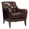 Hooker Furniture Belvedere Tufted Lounge Chair in Brown Leather